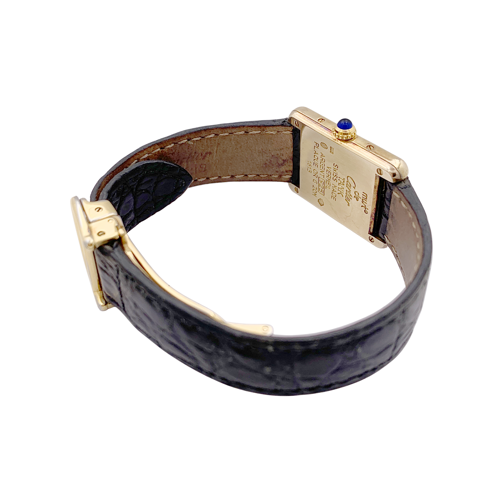 Cartier "Tank Must" watch, gold-plated silver.
