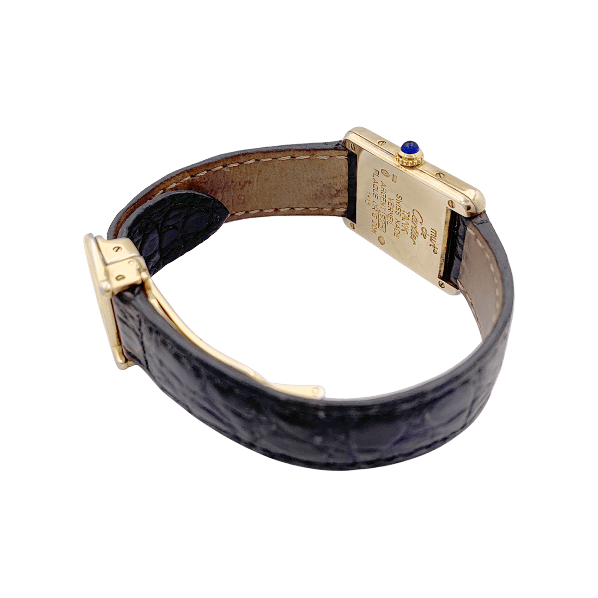 Montre Cartier "Tank Must" argent plaqué or. - Maison Eloe