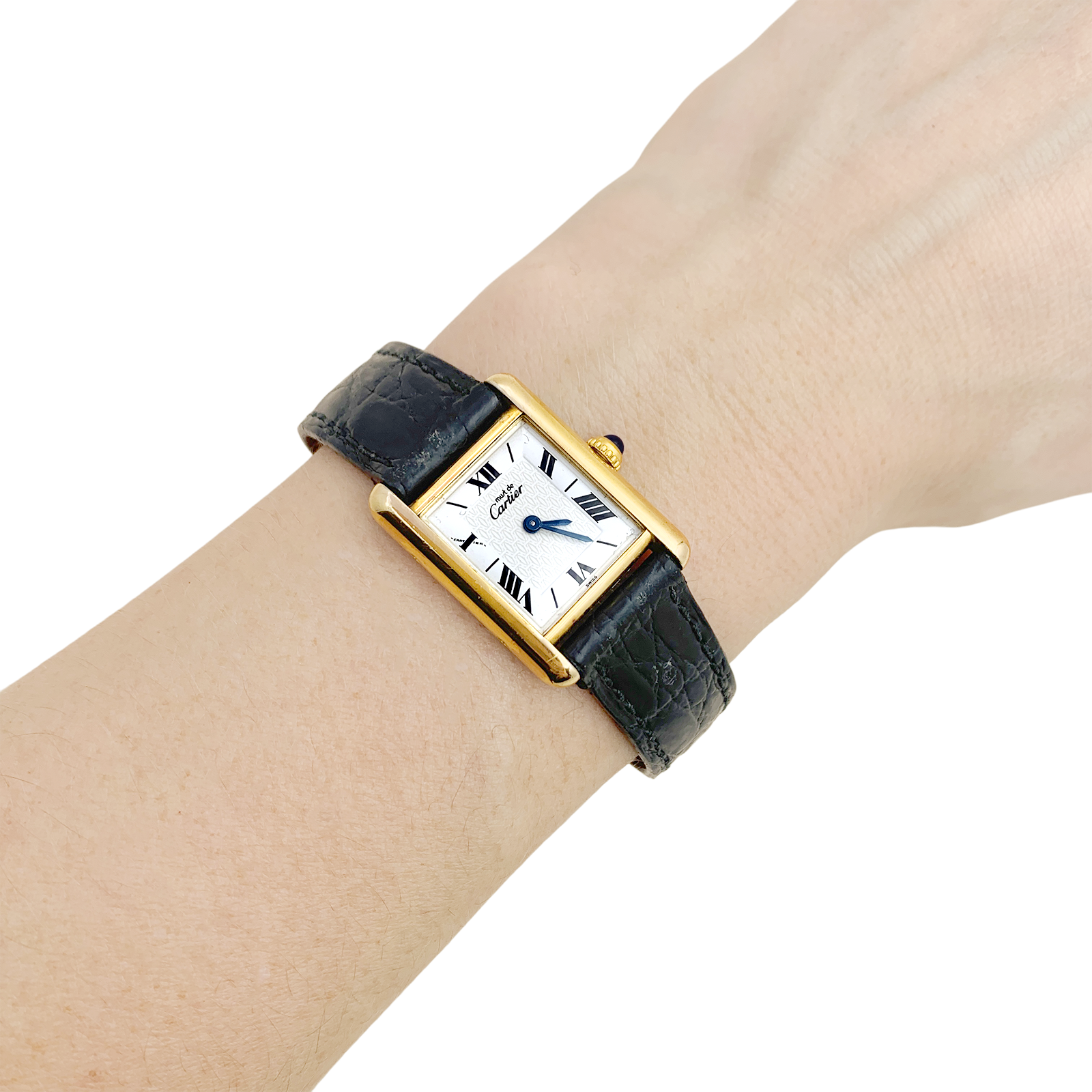 Cartier "Tank Must" watch, gold-plated silver.