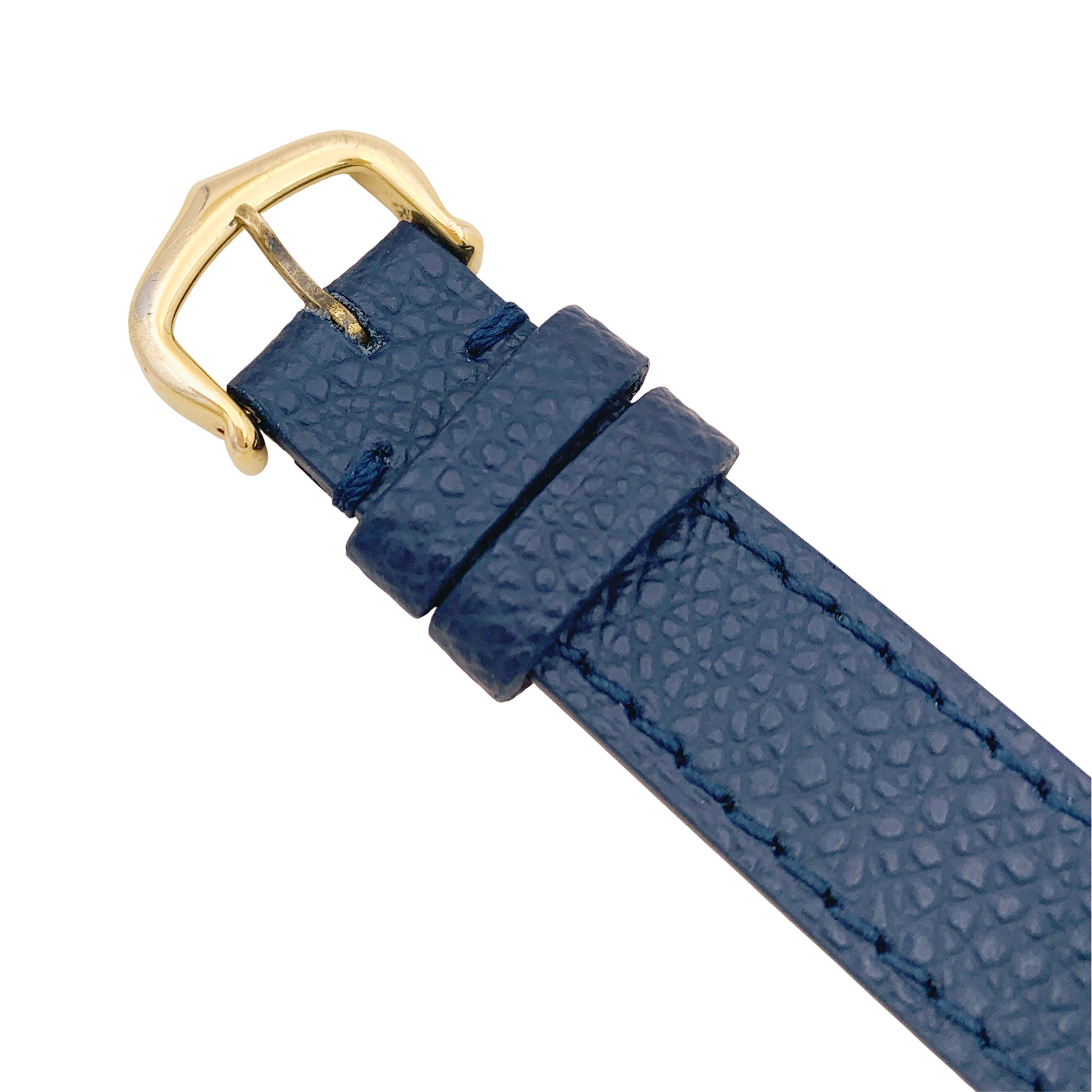 Cartier watch, "Tank Must", gold-plated silver, black lacquered dial.