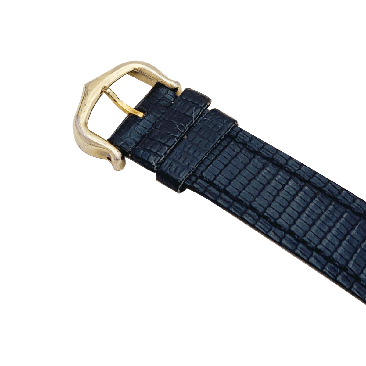 Montre Cartier "Tank Must" argent plaqué or, cadran laqué noir. - Maison Eloe