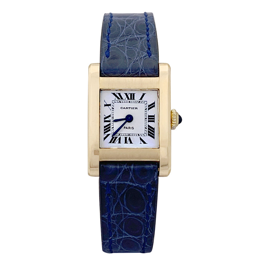 Cartier "Tank Normale" yellow gold watch.