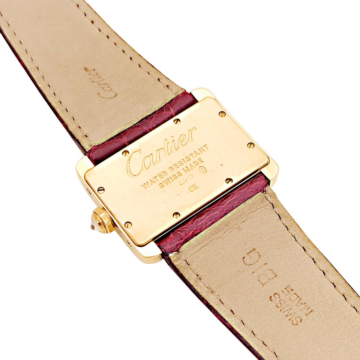 Montre Cartier, "Tank Divan", or jaune et diamants. - Maison Eloe