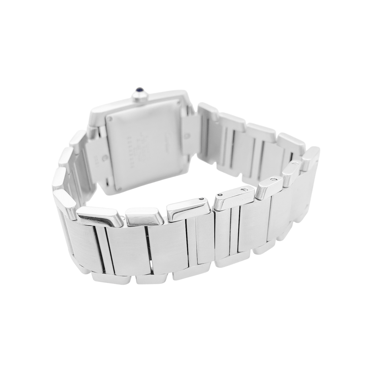 Montre Cartier, "Tank Française", acier. - Maison Eloe