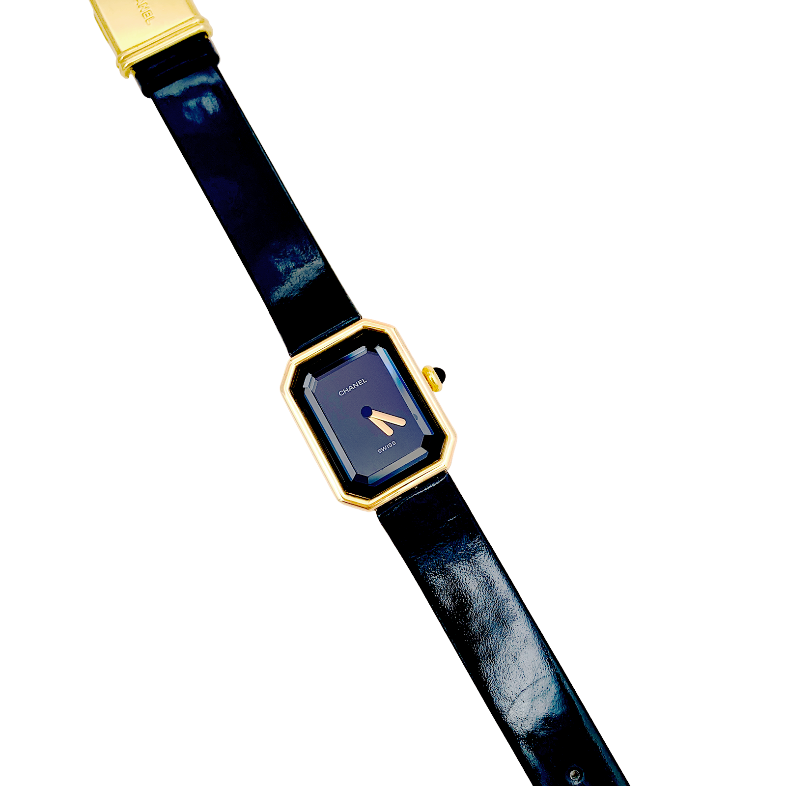 Chanel "Première" yellow gold watch.