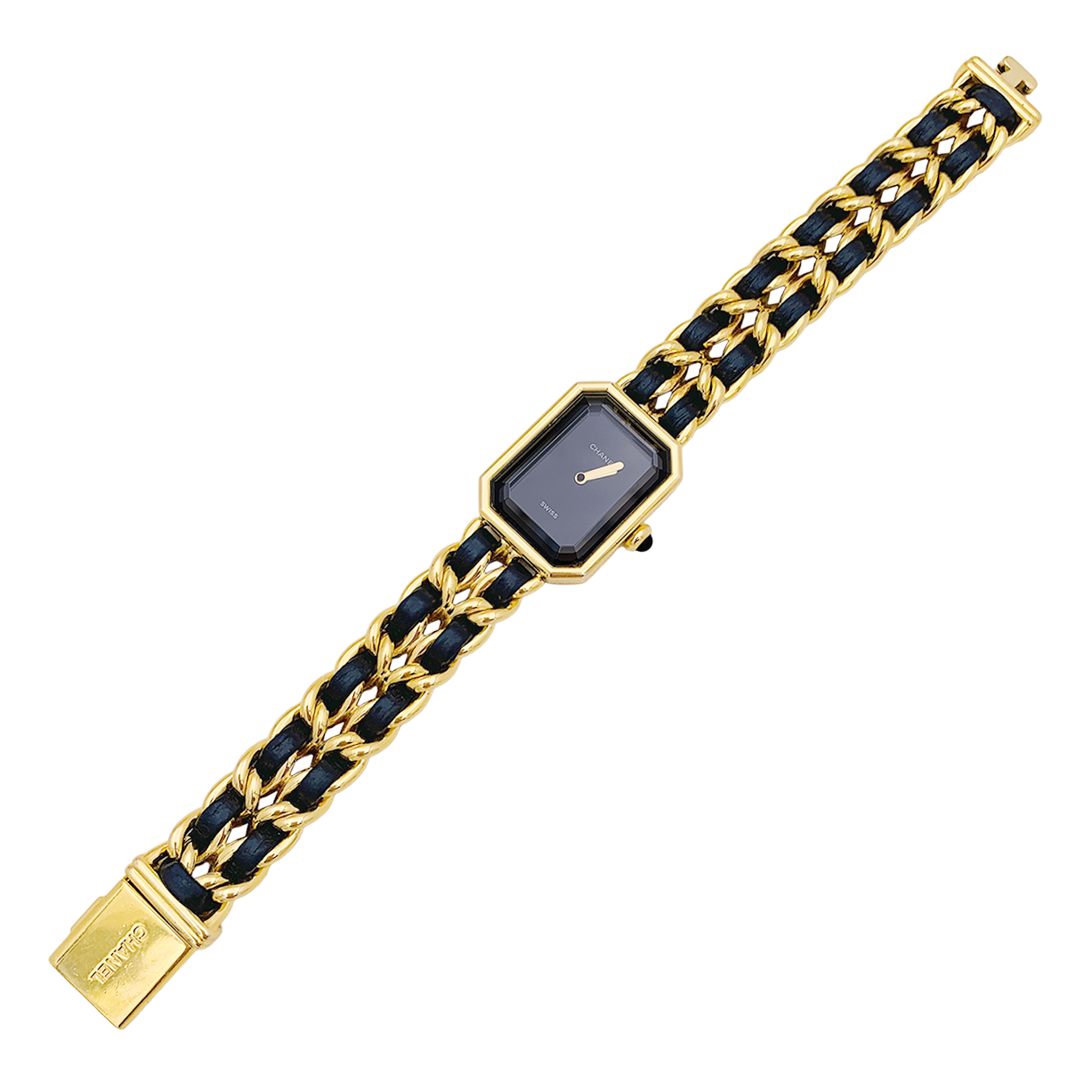 Chanel watch, "Première", gold plated.