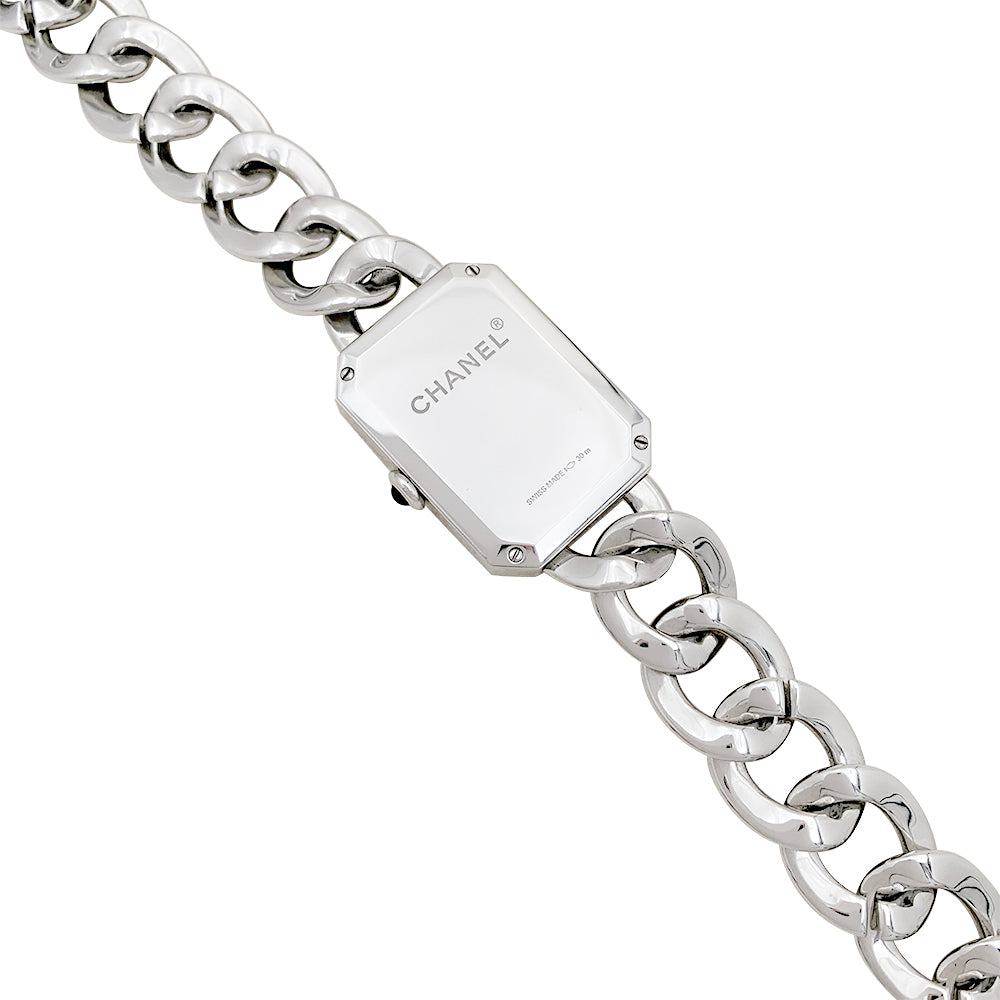 Chanel "Première Chaîne Gourmette" watch, steel and mother-of-pearl.