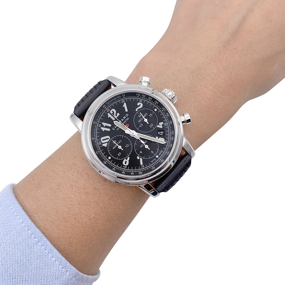 Chopard watch, "Mille Miglia Classic Chronograph", steel, rubber.