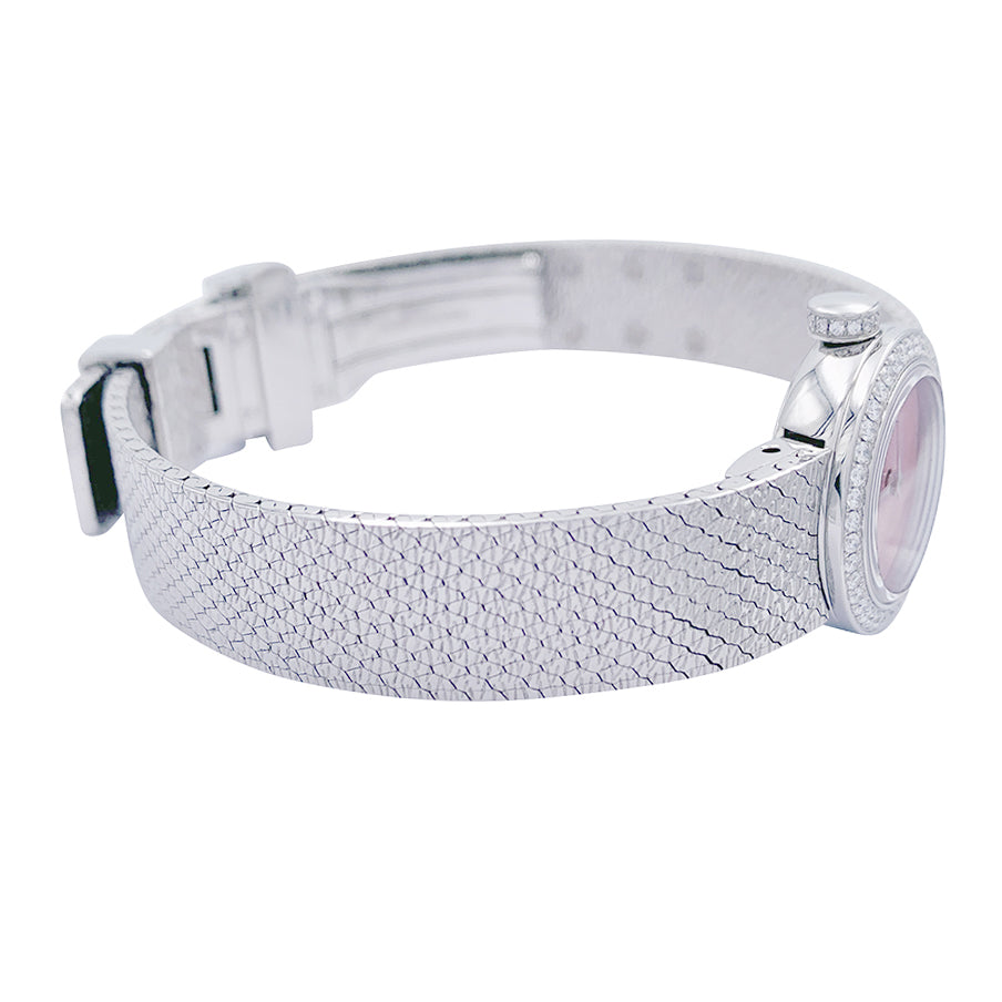 Dior watch, "La Mini D de Dior Satine", steel, diamonds, mother-of-pearl.