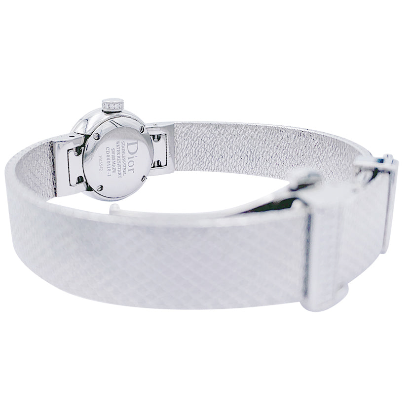 Dior watch, "La Mini D de Dior Satine", steel, diamonds, mother-of-pearl.