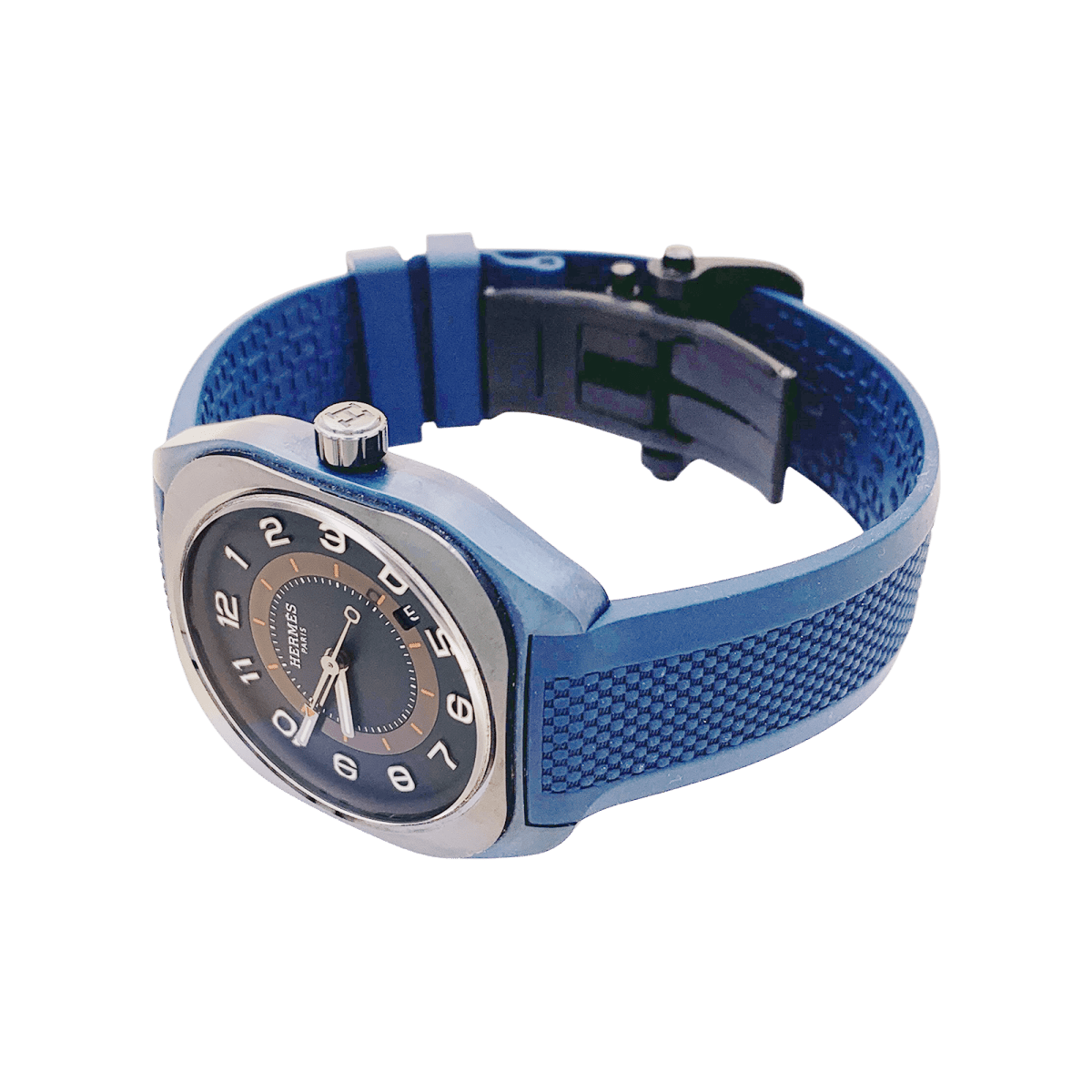 Montre Hermès, "H08", titane, caoutchouc. - Maison Eloe