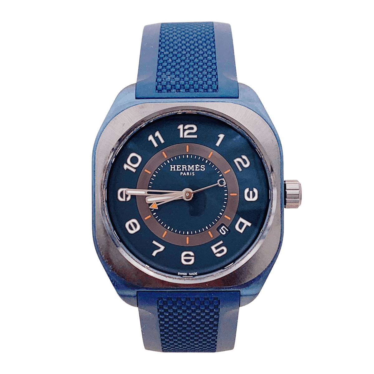 Montre Hermès, "H08", titane, caoutchouc. - Maison Eloe