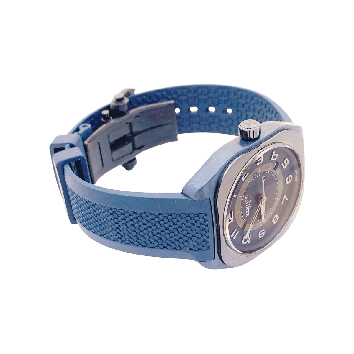Montre Hermès, "H08", titane, caoutchouc. - Maison Eloe