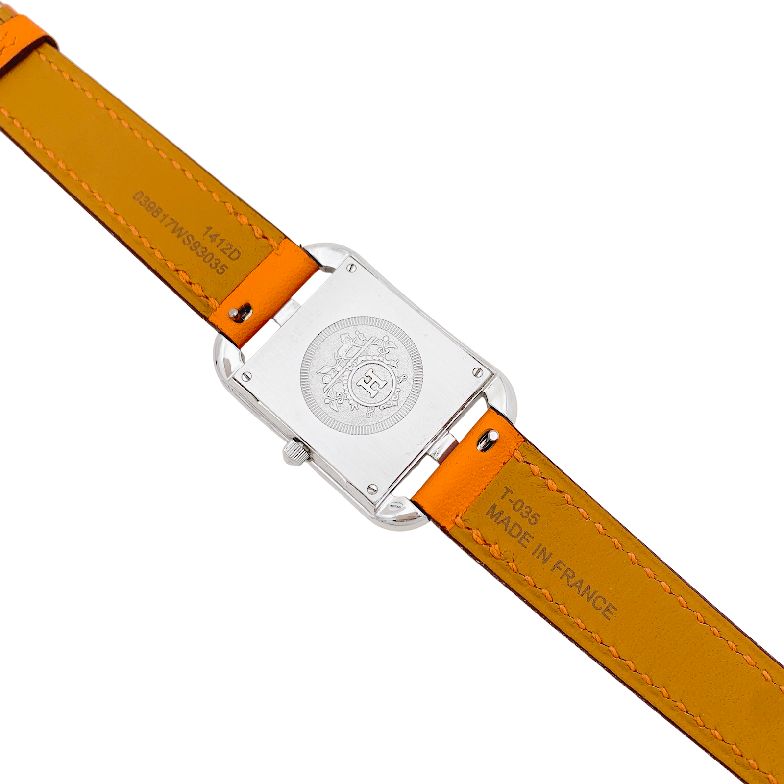 Hermès watch, "Cape Cod", steel on leather.