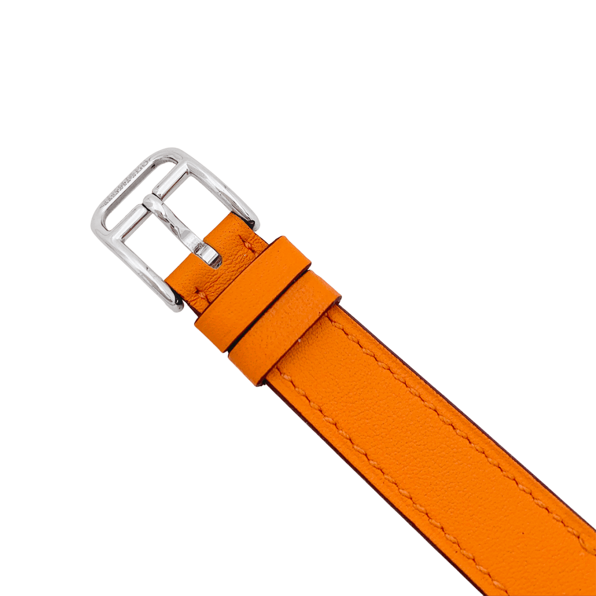 Montre Hermès, "Cape Cod", acier sur cuir. - Maison Eloe