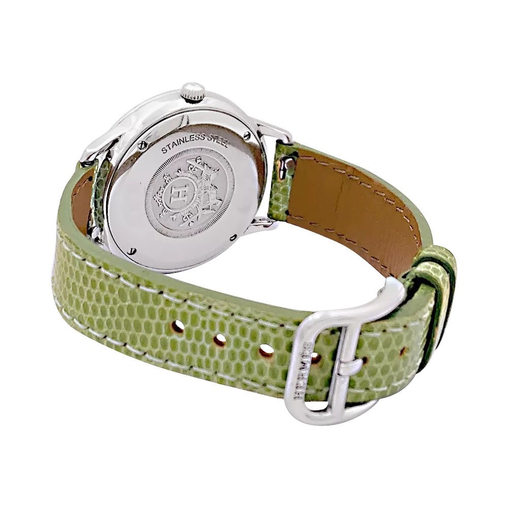 Montre Hermès, "Slim", acier. - Maison Eloe