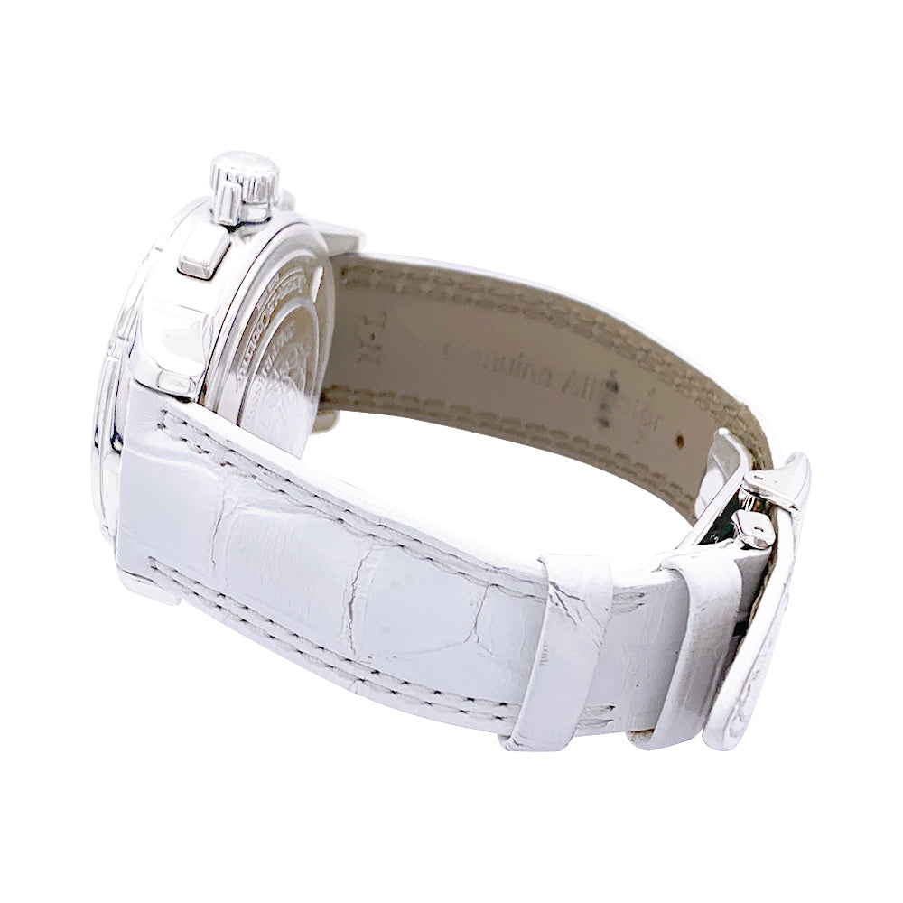 Montre Jaeger Lecoultre "Lady Diving Chrono Date" acier, diamants.