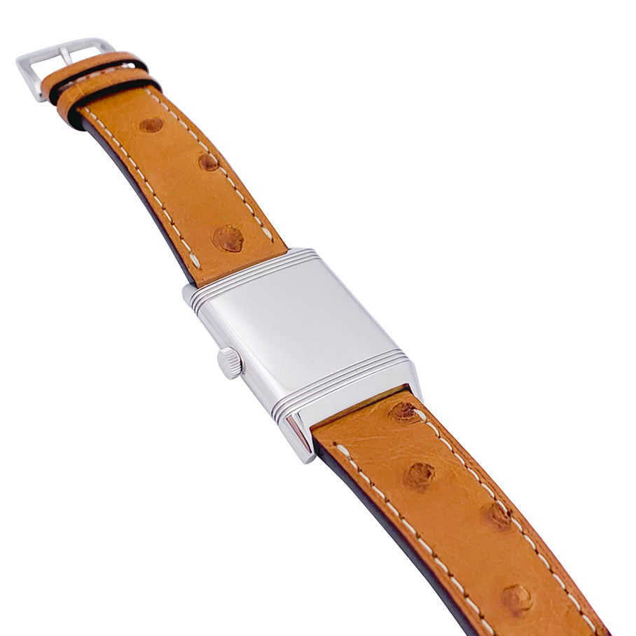 Montre Jaeger Lecoultre, "Reverso Classic", acier, cuir.