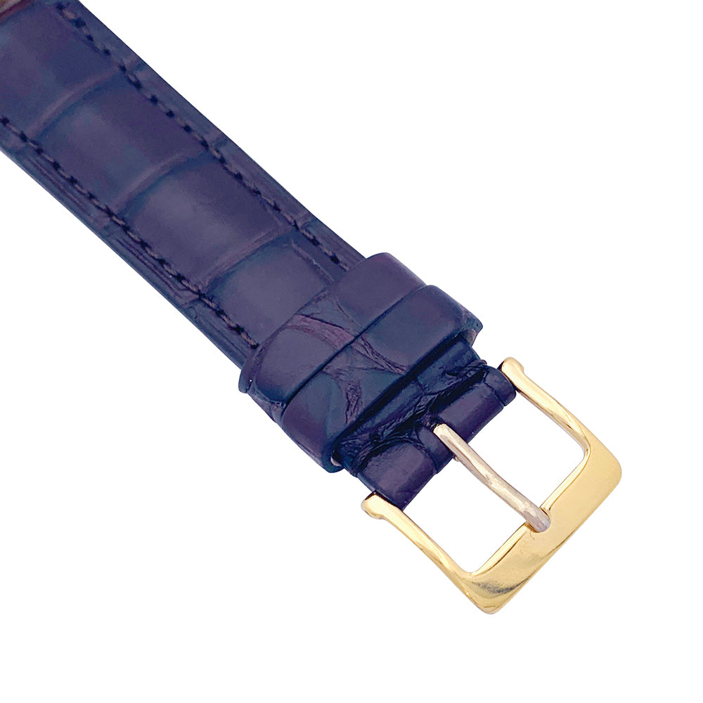 Montre Omega, "Seamaster De Ville", or rose, cuir.