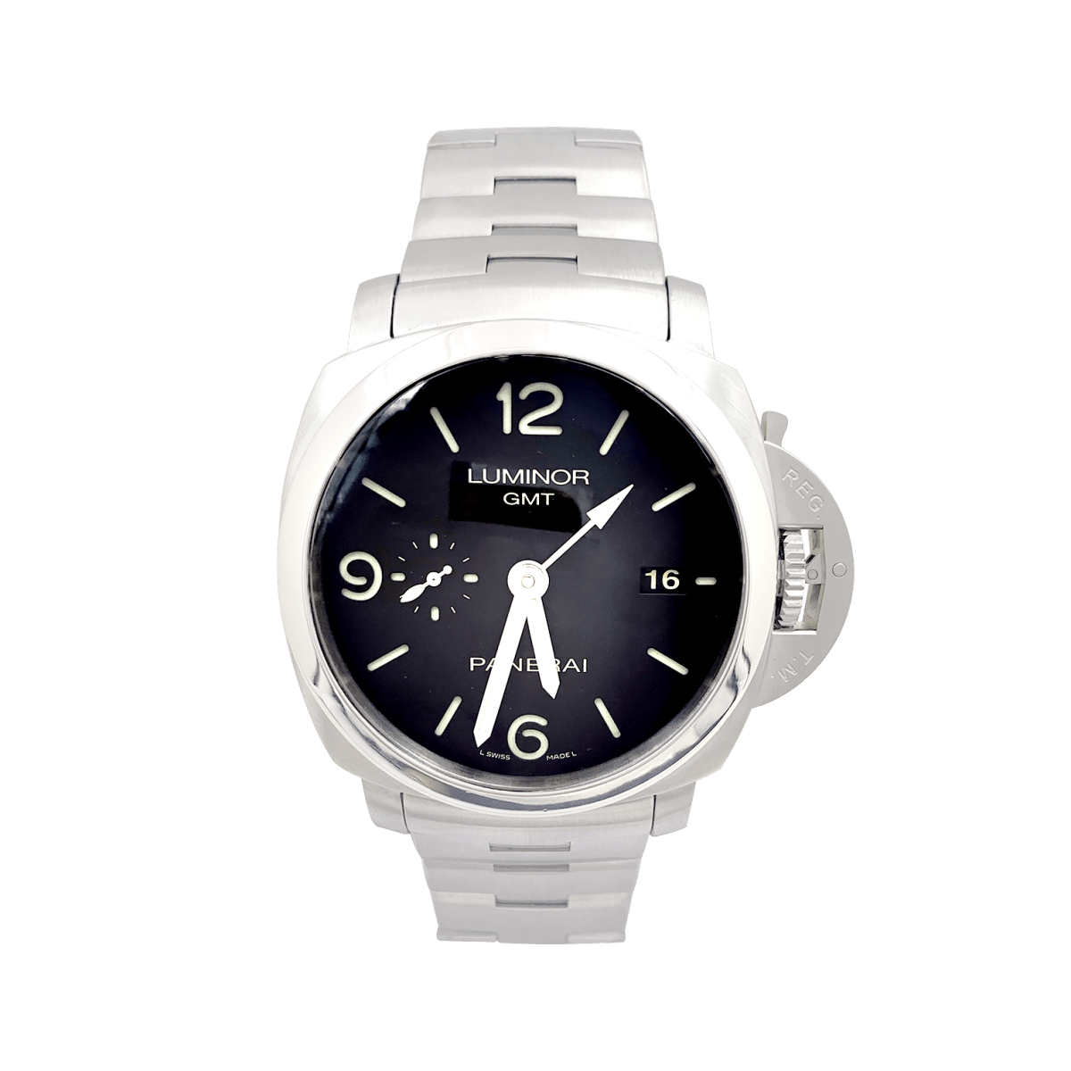 Montre Panerai "Luminor GMT" acier. - Maison Eloe