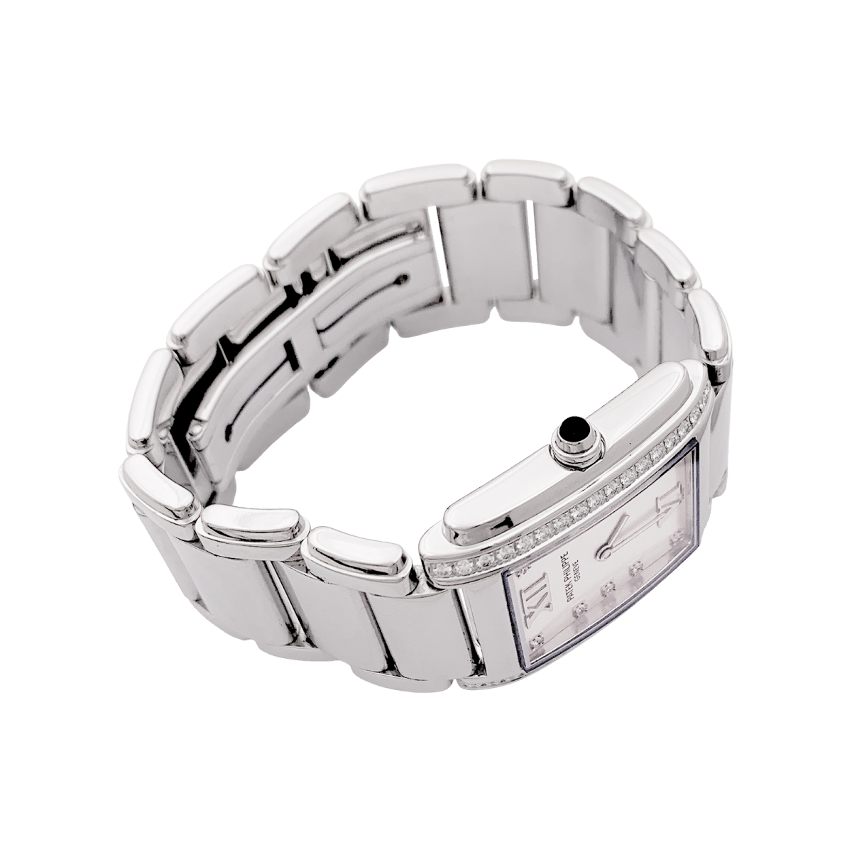 Montre Patek Philippe "Twenty - 4" acier, diamants. - Maison Eloe