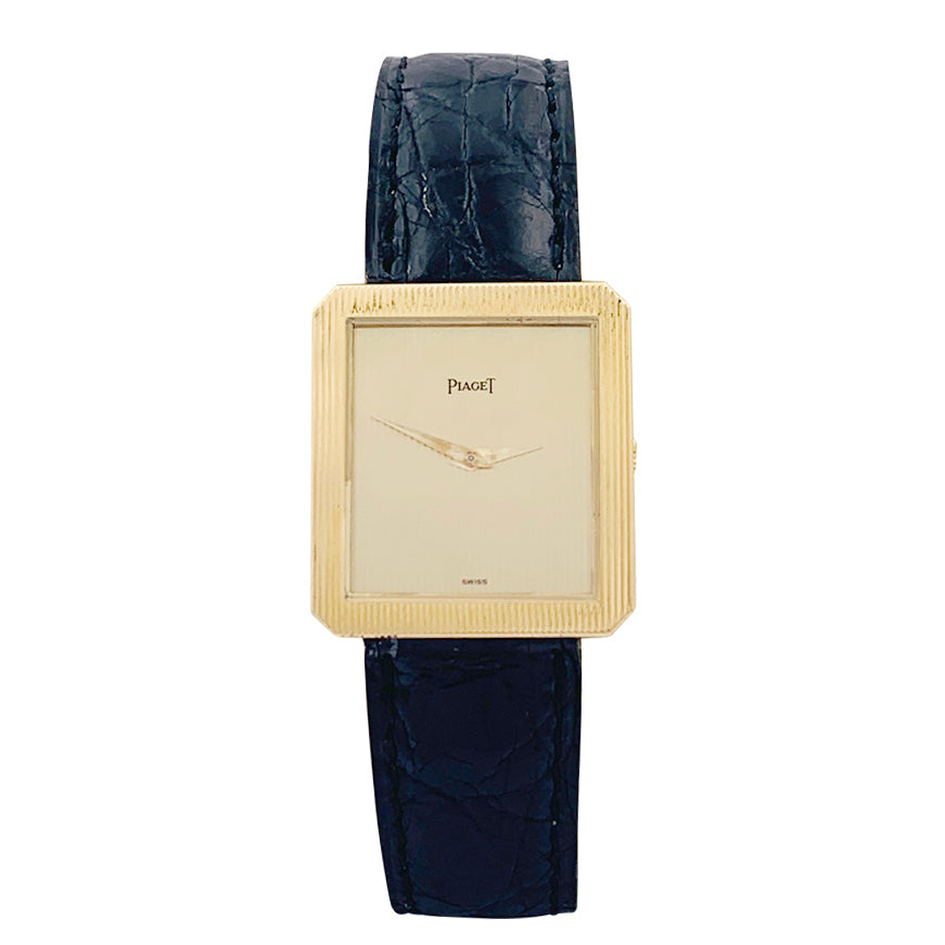Montre Piaget, "Protocole", or jaune, cuir.