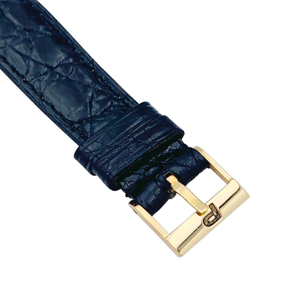 Piaget watch, "Protocole", yellow gold, leather.