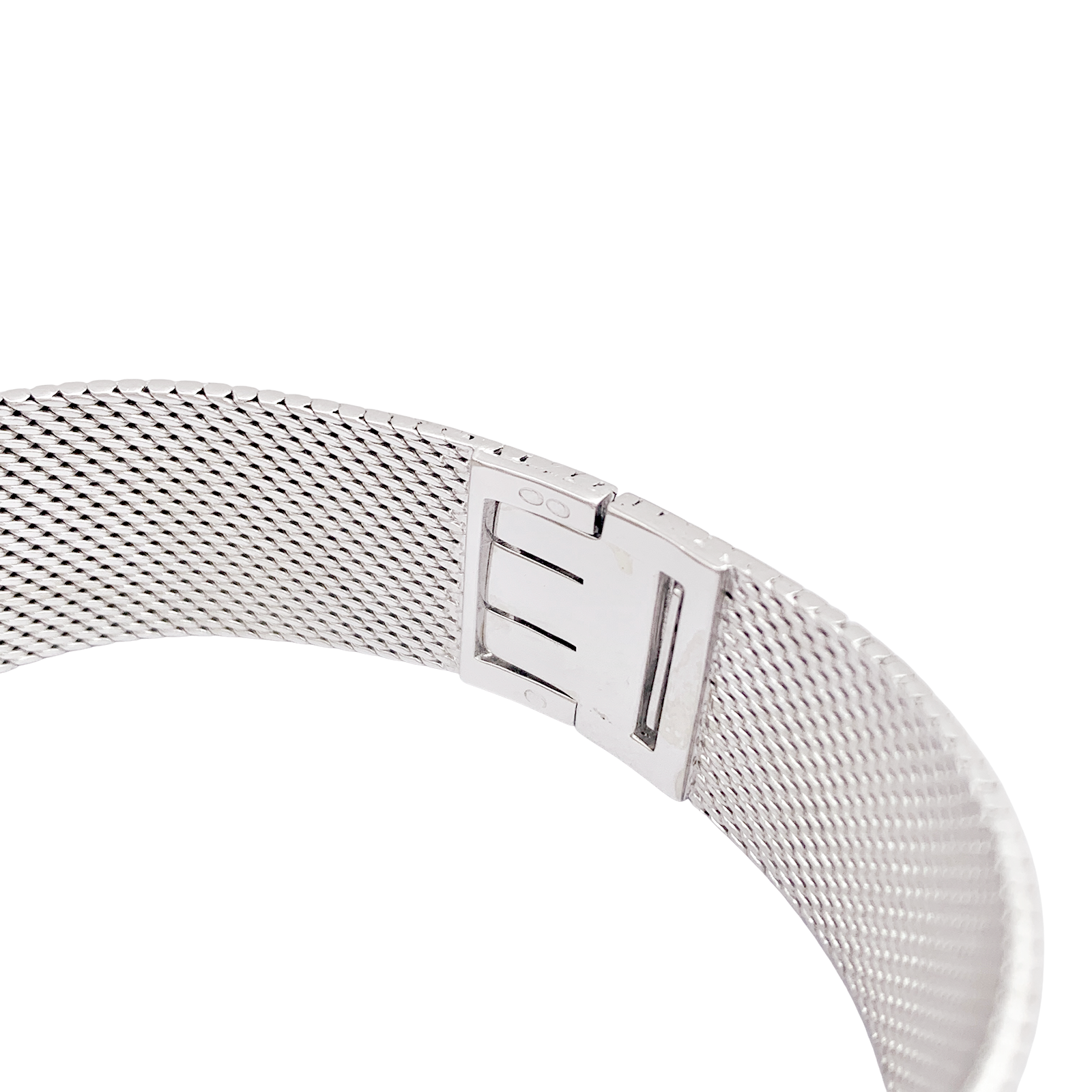Montre Piaget vintage, or blanc, diamants.