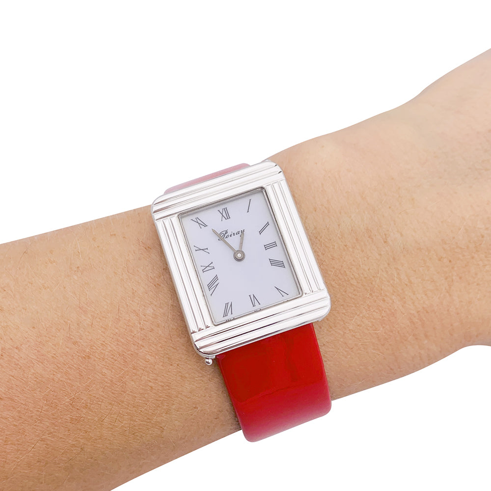 Poiray watch, "Ma Première", steel.