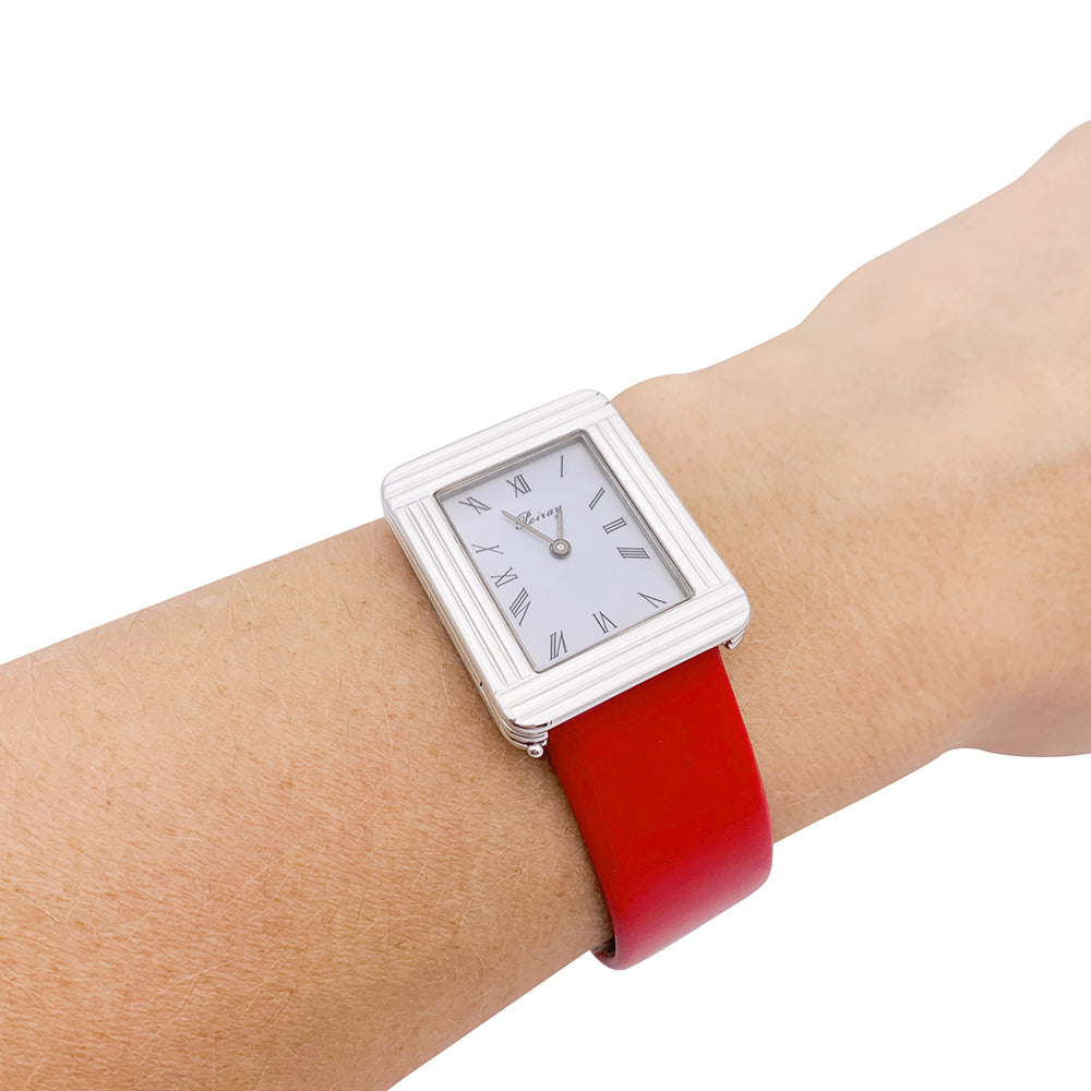 Poiray watch, "Ma Première", steel.