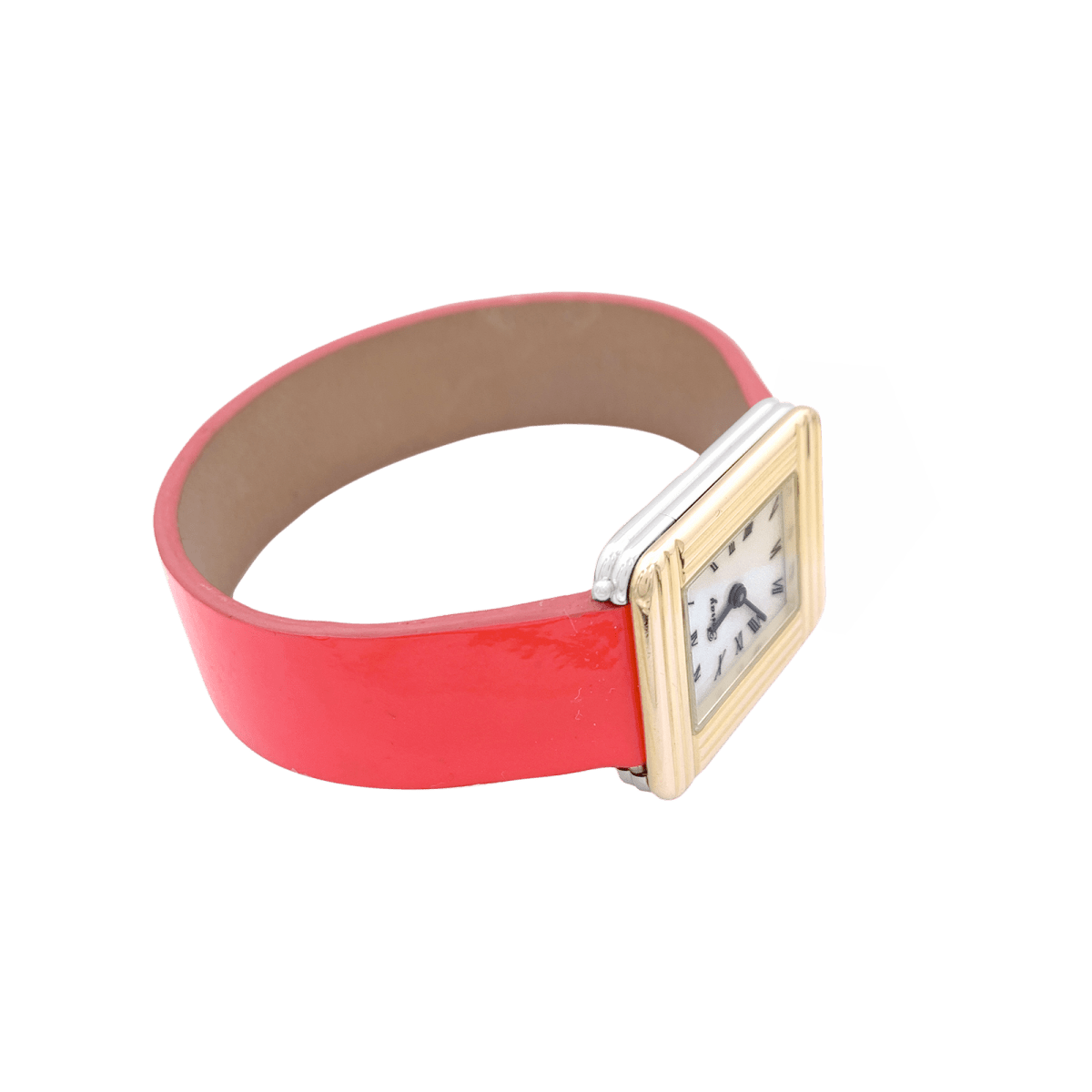 Montre Poiray, "Ma Première", plaqué or, acier. - Maison Eloe