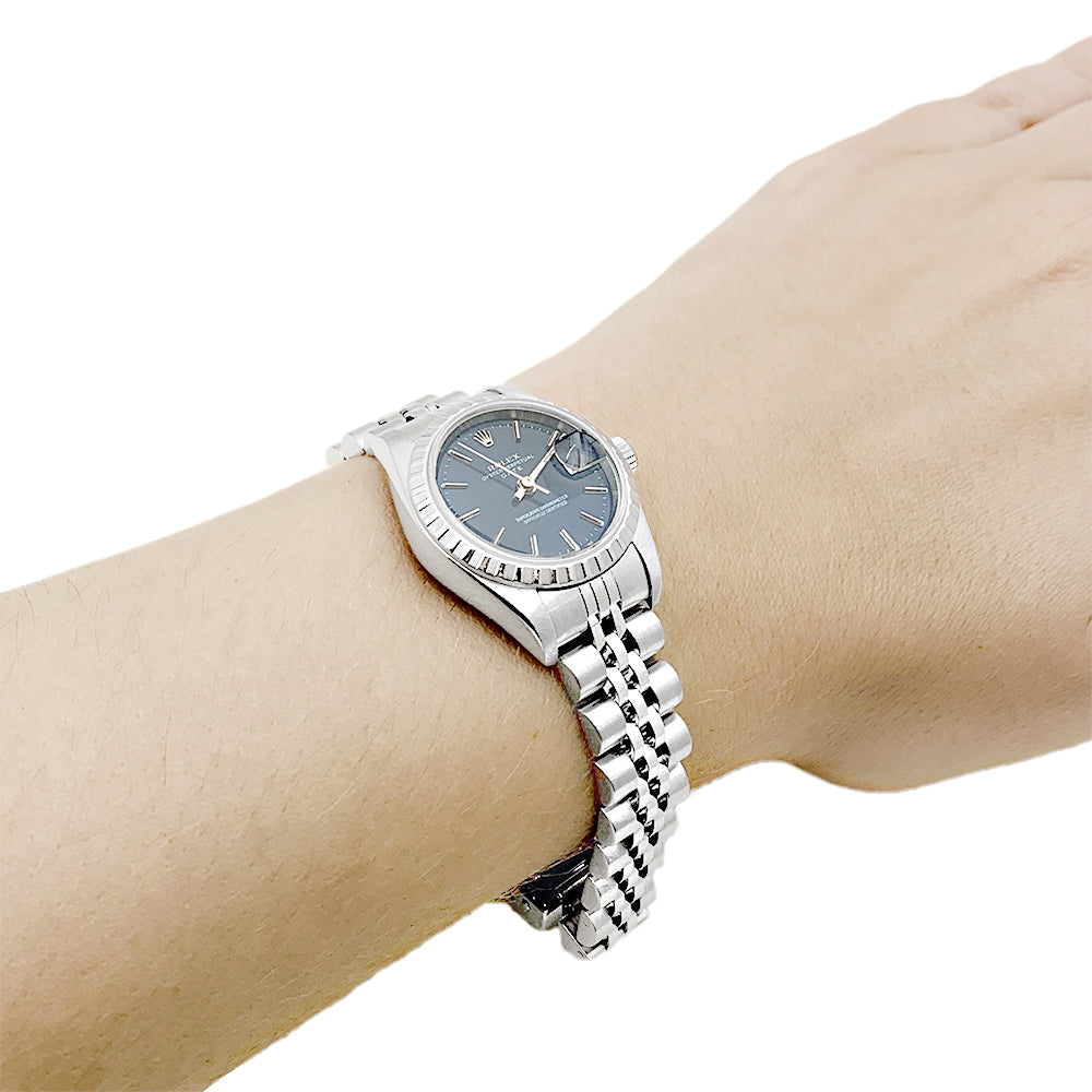 Rolex "Date" steel watch.