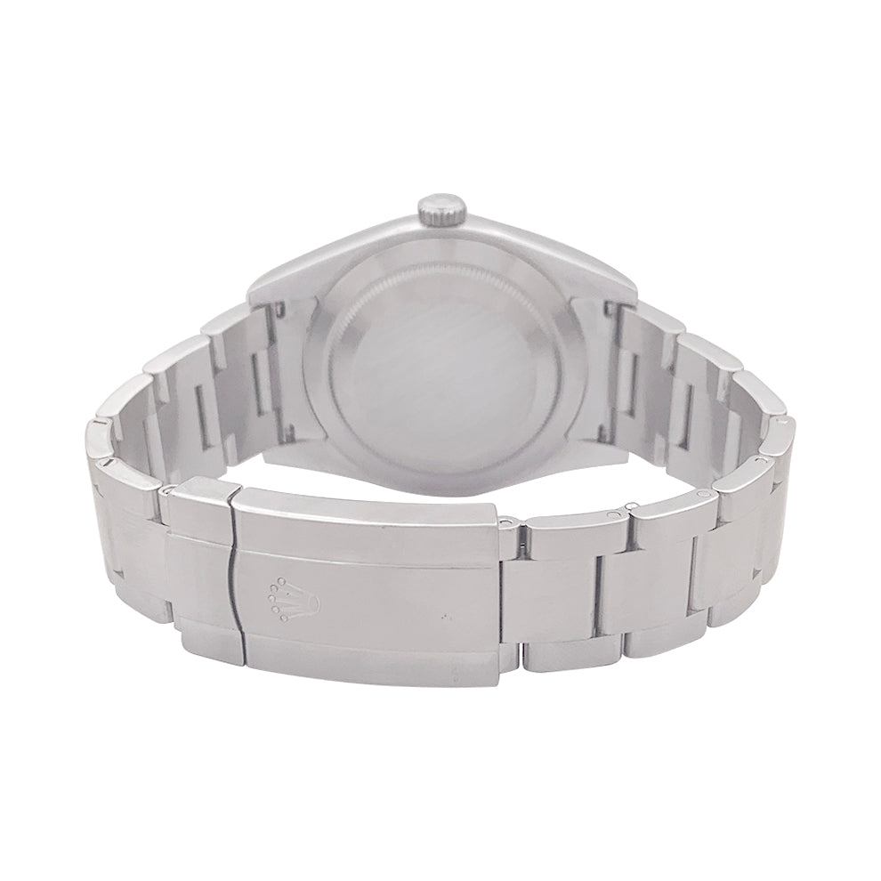 Rolex "Oyster Perpetual" steel watch.