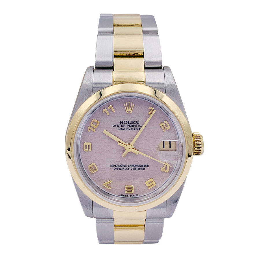 Montre Rolex, "Oyster Perpetual Datejust", or et acier