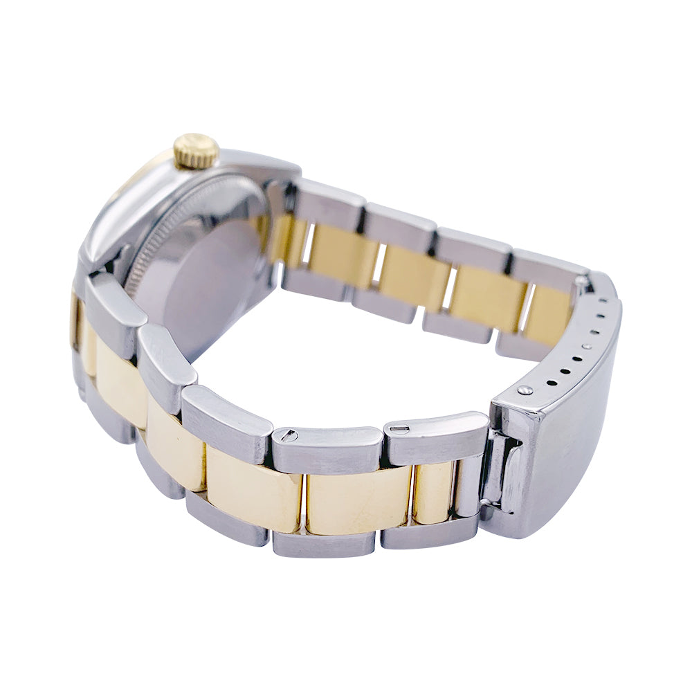 Montre Rolex, "Oyster Perpetual Datejust", or et acier.