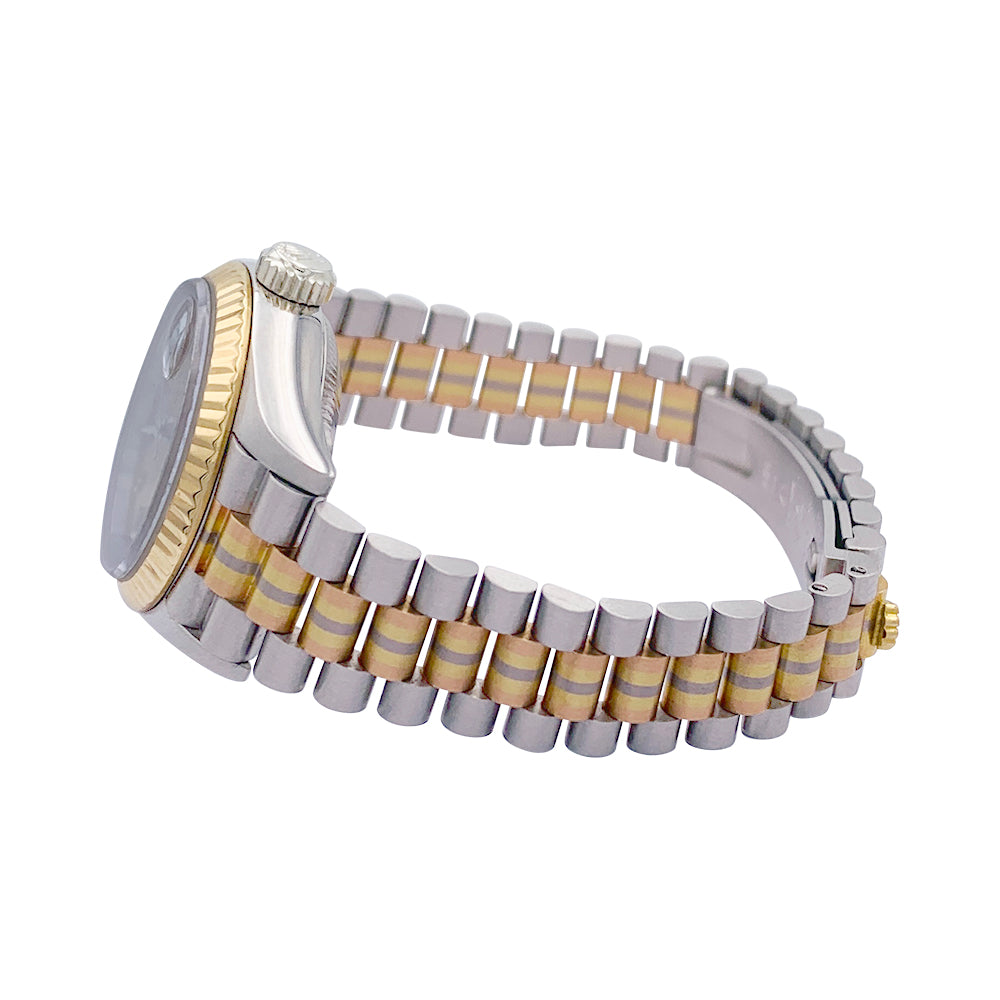 Rolex watch, "Oyster Perpetual Datejust Tridor", three golds.