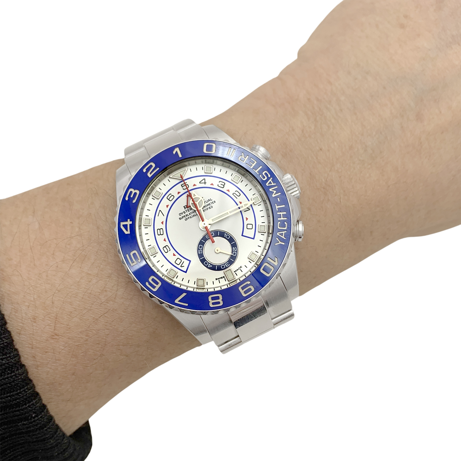 Rolex "Yacht Master II" steel watch.