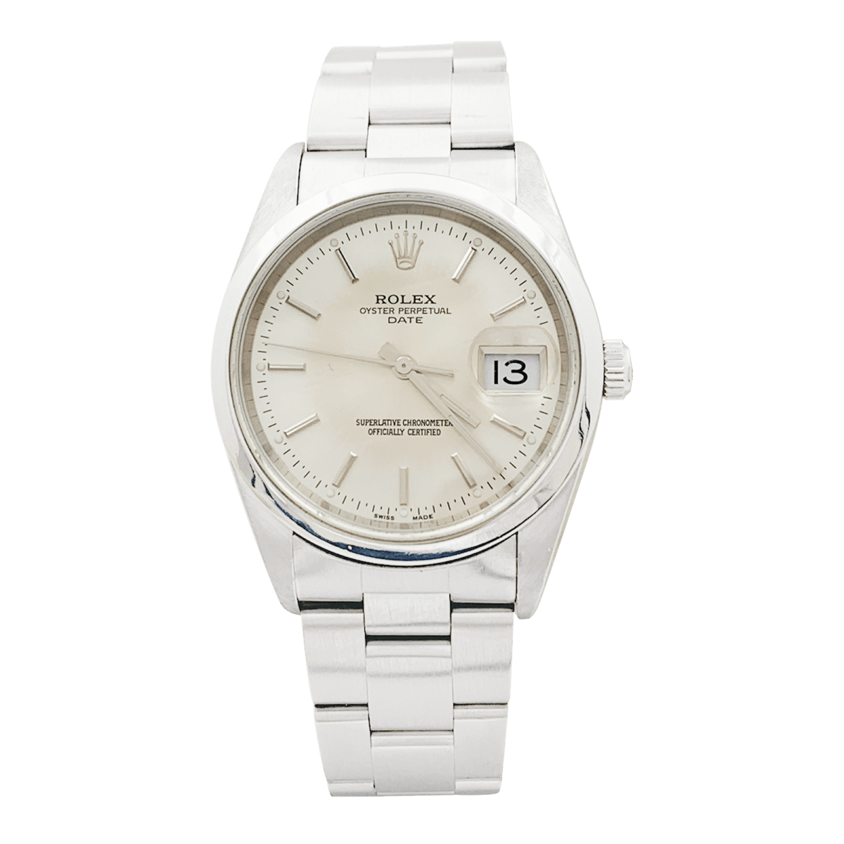 Montre Rolex, "Oyster Perpetual Date", acier. - Maison Eloe