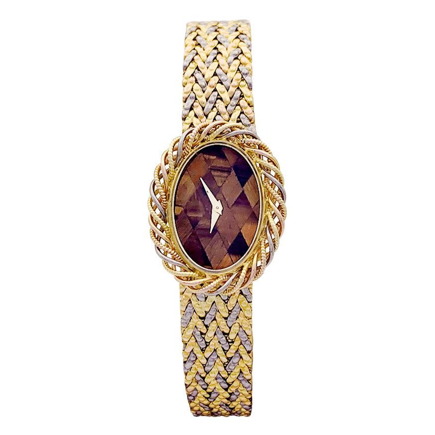 Montre Vacheron Constantin, trois ors et oeil de tigre