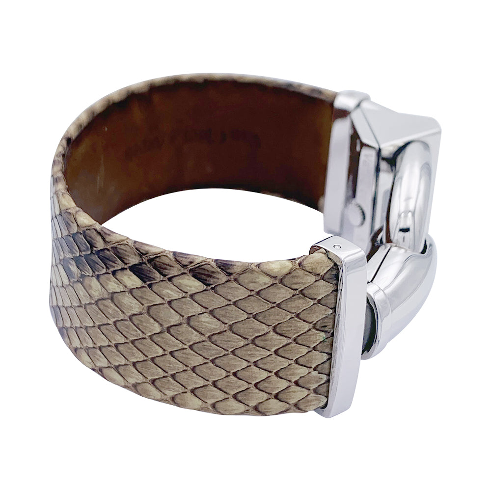 Van Cleef & Arpels watch, “Cadenas”, steel, leather.