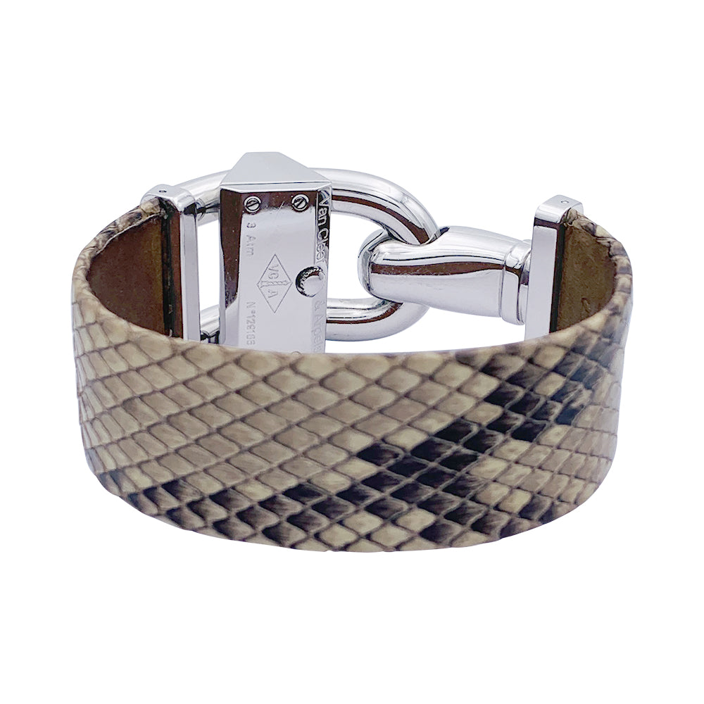 Van Cleef & Arpels watch, “Cadenas”, steel, leather.