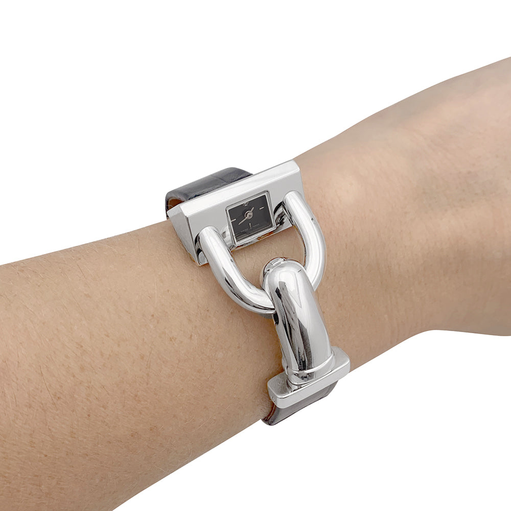 Van Cleef & Arpels watch, “Cadenas”, steel, leather.