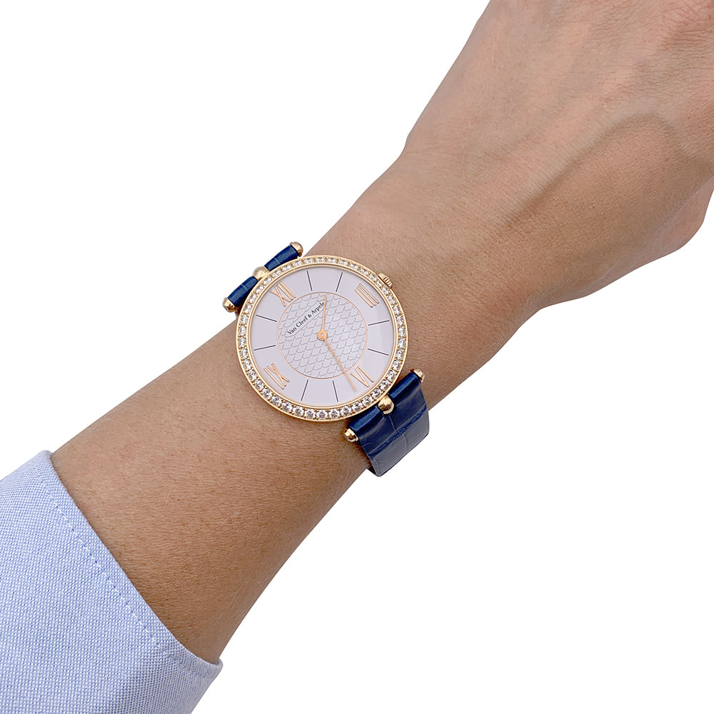 Van Cleef & Arpels watch, "Pierre Arpels", pink gold and diamonds.