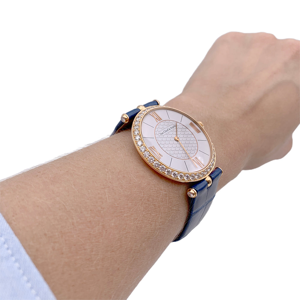 Van Cleef & Arpels watch, "Pierre Arpels", pink gold and diamonds.