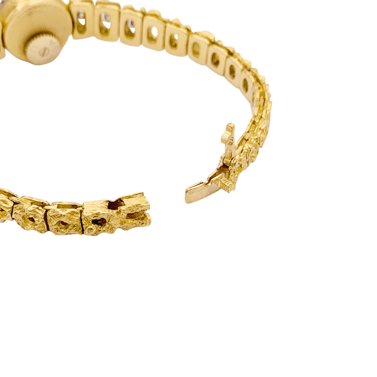 Montre de dame Omega vintage, deux ors, diamants. - Maison Eloe