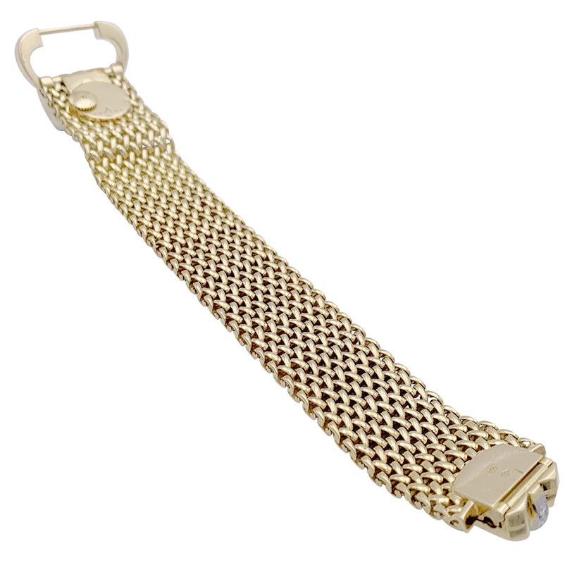 Montre  secrète Jaeger Lecoultre, or jaune, diamants.