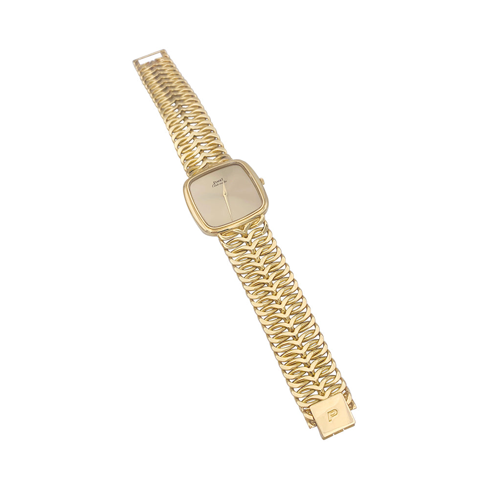 Vintage Piaget watch in yellow gold.