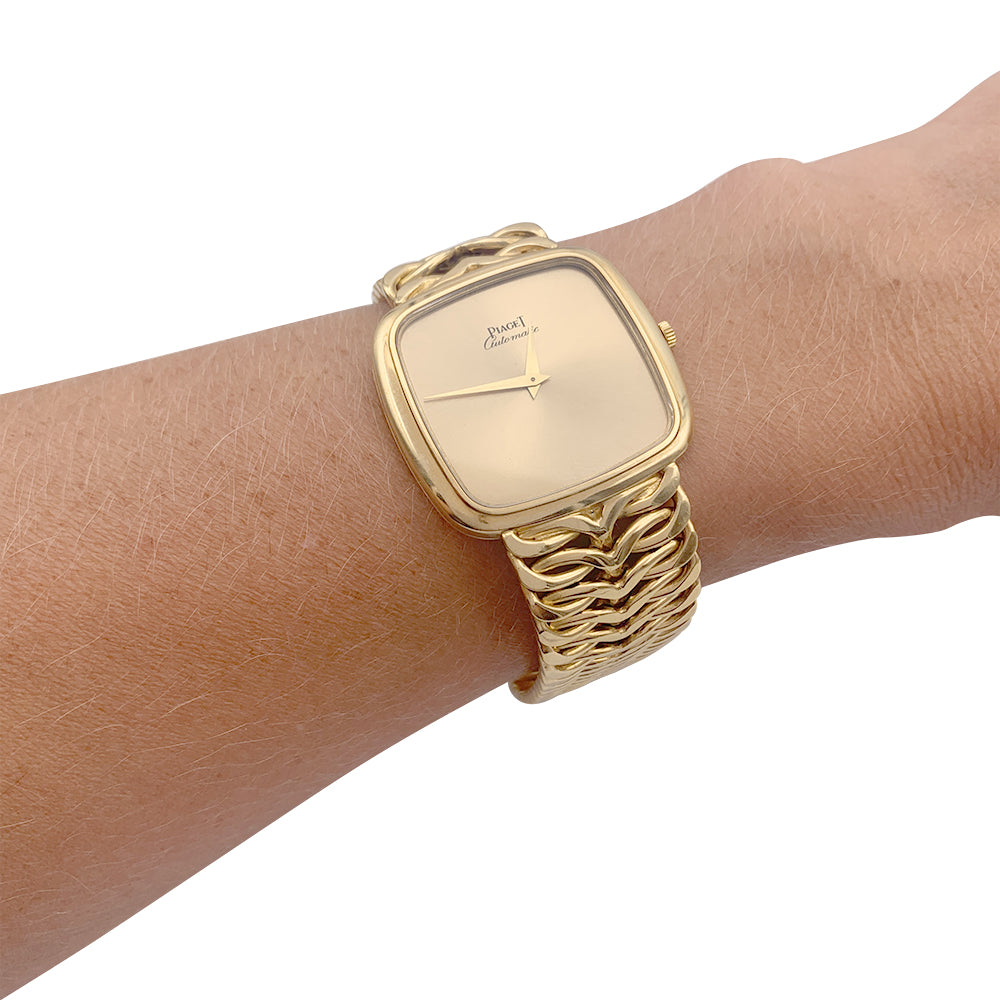 Vintage Piaget watch in yellow gold.