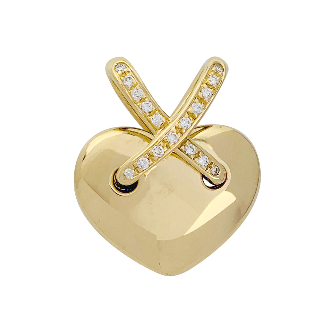Chaumet pendant, "Liens" collection, in yellow gold and diamonds.