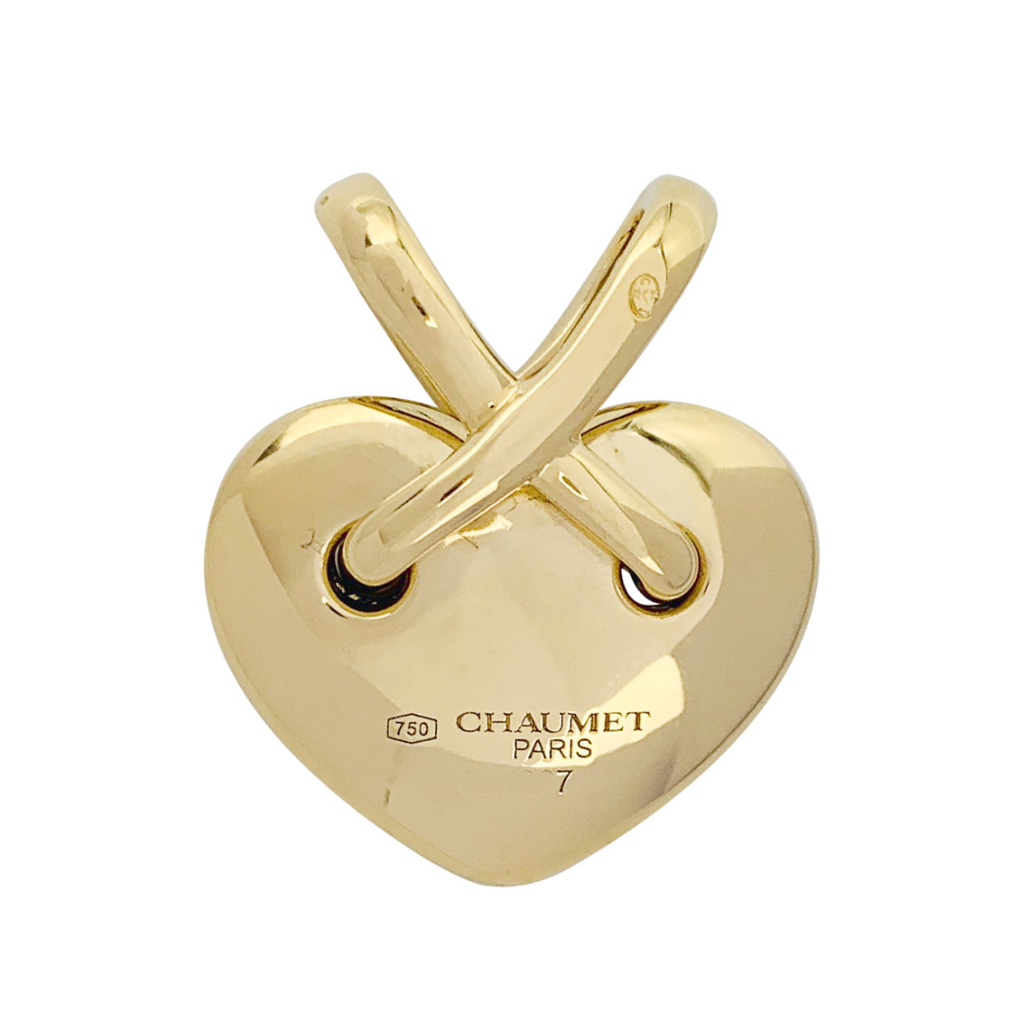 Chaumet pendant, "Liens" collection, in yellow gold and diamonds.